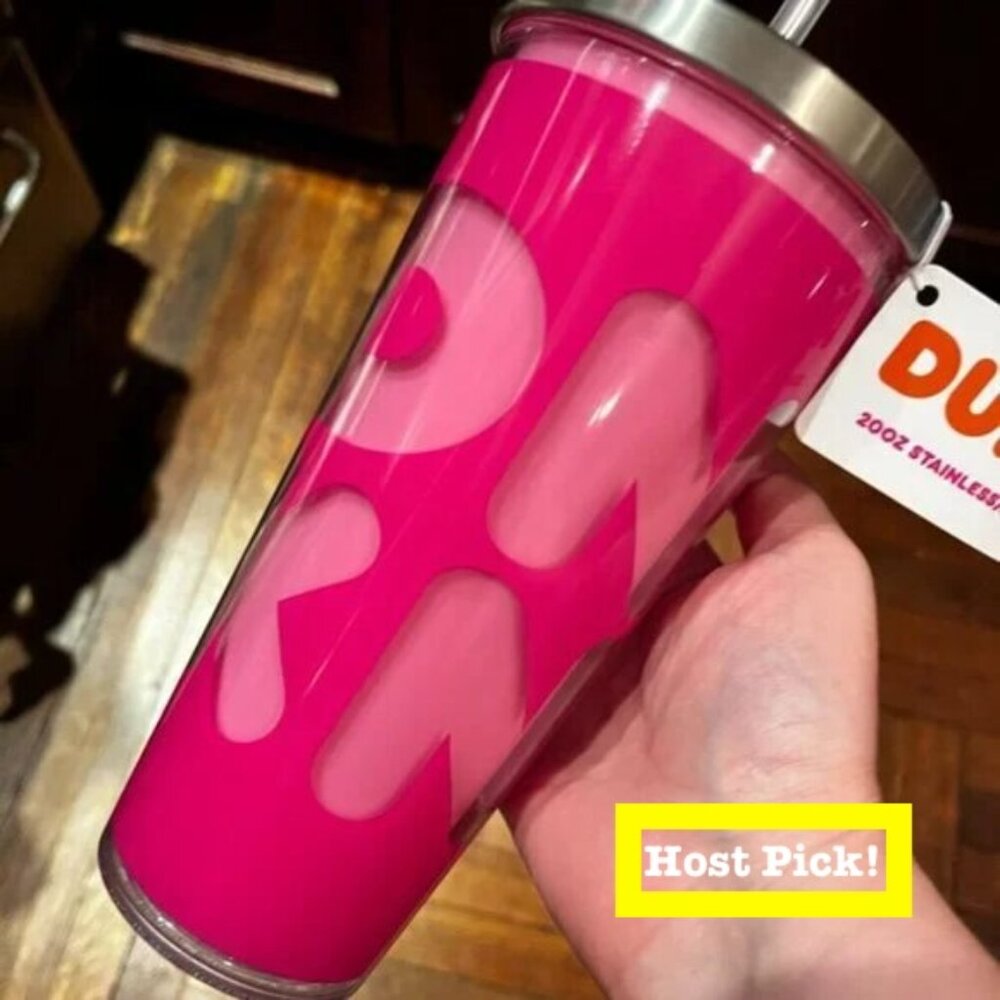 Dunkin Donuts Pink Tumbler (20 ounces / new) (rare!) (a\x)
